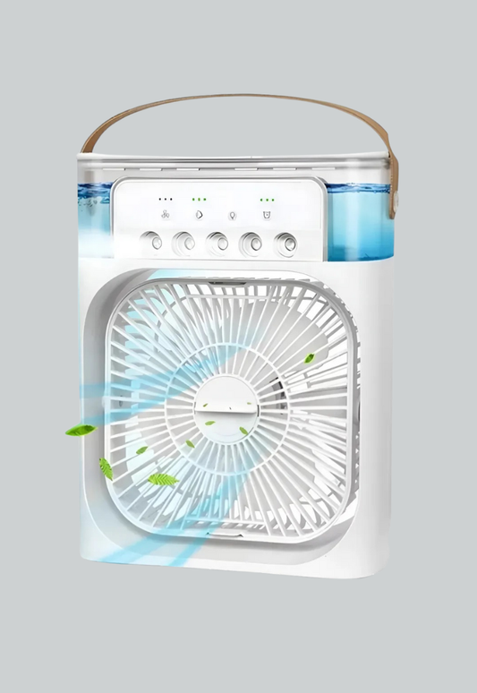 VENTILADOR Y AIRE ACONDICIONADO CON TIEMPO AROMA Y LUCES