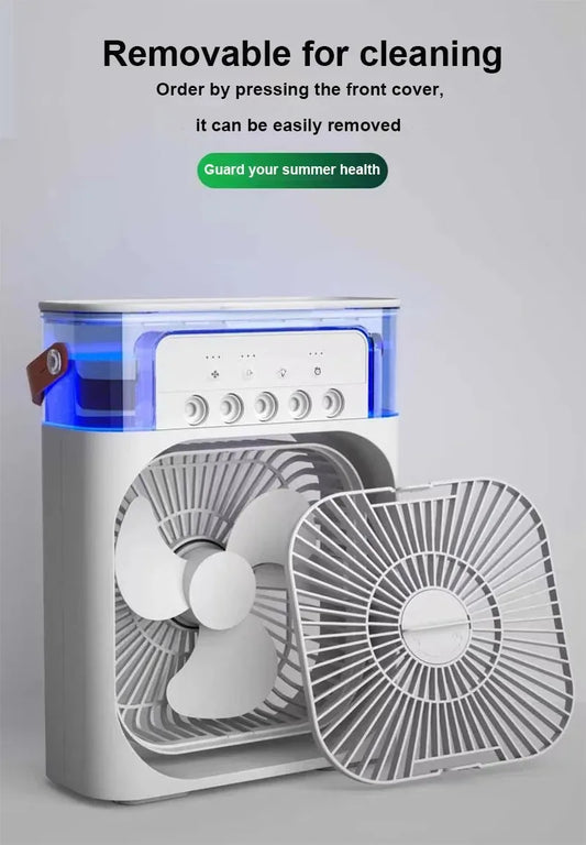 VENTILADOR Y AIRE ACONDICIONADO CON TIEMPO AROMA Y LUCES