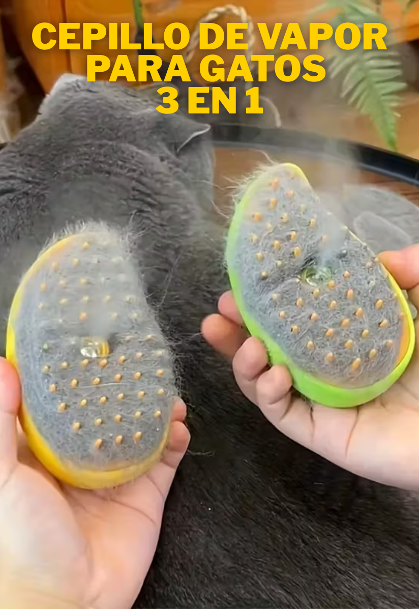 CEPILLO DE VAPOR PARA GATOS 3 EN 1